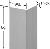 Image of Product. Front orientation. Contains Annotated. Corner Guards. Style 1.