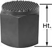 Image of Product. Bottom orientation. Contains Annotated. Grippers. Solid-Surface Grippers, Hex with Threaded Hole.