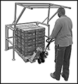 Image of ProductInUse. Unloading Position. Front orientation. Contains Border. Mezzanine Gates.