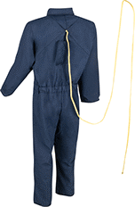 Image of Product. Back orientation. Coveralls. Flame- and Arc-Flash-Protection Coveralls, Men's Clothes, Kevlar Strap.