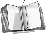 Image of Product. Front orientation. Document Binders. Freestanding Easy-Flip Display Binders.