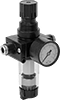 Compressed Air Filter/Regulators for Particle Removal with Push-to-Connect Fittings