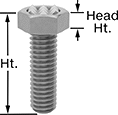 Image of Attribute. Front orientation. Contains Annotated. Hex-Head Gripper Screws.