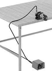 Image of ProductInUse. Front orientation. Rivet Tools. Bench-Mount Air-Powered Squeeze Tools for Solid Rivets.