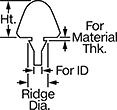 Image of Attribute. Side1 orientation. Contains Annotated. Extra-Grip Push-In Bumpers, Style 5.