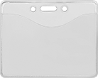 Image of Product. Front orientation. Name Badge Holders. Name Badge Sleeves , Horizontal Orientation.
