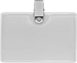 Image of Product. Front orientation. Name Badge Holders. Name Badge Sleeves with Clip , Horizontal Orientation.