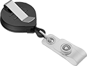 Image of Product. Front orientation. Name Badge Holders. Retractable Name Badge Lanyards , Retractable Cable with Loop, Slide On.
