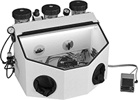 Image of Product. Front orientation. Abrasive Blasting Cabinets. Static-Eliminating Abrasive Blasting Cabinets.