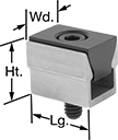 Image of Product. Front orientation. Contains Annotated. Dual-Clamping Fixture Clamps.