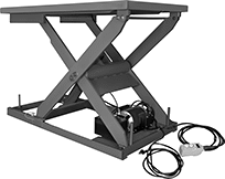 Image of Product. Front orientation. Lift Tables. Electric Stationary Lift Tables, Hand Adjustment, Internal Motor.
