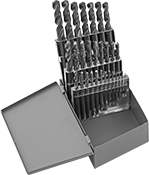 Image of Product. Front orientation. Drill Bits. Short-Flute Drill Bit Sets, Jobbers' Length, Short Flute, Spiral Flute.