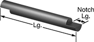 Image of Product. Front orientation. Contains Annotated. Tungsten. C2 Carbide, Tungsten Carbide, Notched End Rods and Discs.