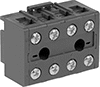 Image of Product. Style B. Front orientation. Terminal Blocks. Touch-Safe Terminal Blocks, Style B, Screw-Clamp-Terminal Wire Connection.