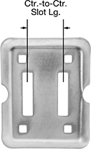 Image of Product. Front orientation. Contains Annotated. E-Track Plates. Style C.