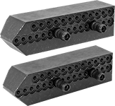 Image of Product. Mounting Studs Installed. Bottom orientation. V-Blocks. V-Blocks for Welding, Multiple Studs.