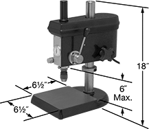 Image of Product. Front orientation. Contains Annotated. Drill Presses. Precision Bench-Mount Drill Presses for Small Holes.