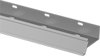 Image of Product. DIN 3 Rails with Angled Bracket. Front orientation. DIN Rails. DIN Rails with Angled Bracket, DIN 3.