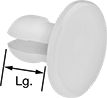 Image of Product. Front orientation. Contains Annotated. Split Shank. Push-In Rivets.