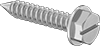 Steel Flanged Hex Head Screws for Sheet Metal