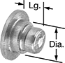 Image of Product. Front orientation. Contains Annotated. Captive Pins. Low-Profile Captive Pins.