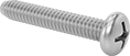 Image of Product. Front orientation. Tapping Screws. Stainless Steel Phillips Rounded Head Thread-Cutting Screws.
