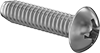 Steel Rounded Head Thread-Cutting Screws for Metal