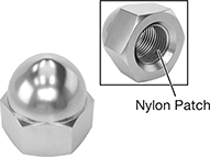 Image of Product. Front orientation. Contains Annotated, Border. Cap Nuts. Cap Nuts with Threadlocker.
