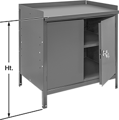 Image of Product. Front orientation. Contains Annotated. Workbenches. Cabinet Workbenches, Style A.