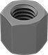 Image of Product. Front orientation. Hex Nuts. High-Profile Hex Nuts.