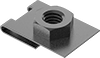 Image of Product. Front orientation. Clip-On Nuts. Clip-On Nuts, Clip-On Hex Nut.