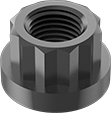 Image of Product. Front orientation. Flange Nuts. 12-Point-Drive Flange Nuts.