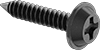 Phillips Flanged Extra-Wide Rounded Head Screws for Sheet Metal