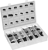 Image of Product. Front orientation. Clip-On Nuts. Clip-On Nut Assortments, 125 Pieces.