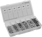 Image of Product. Front orientation. Lock Washers. Sold as Assortments, Split-Lock Washer.