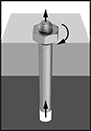 Image of ProductInUse. Tighten the nut to draw the pin out of the hole.. Front orientation. Contains Annotated. Taper Pins. Threaded Taper Pins.