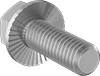 Medium-Strength Grade 5 Steel Serrated-Flange Hex Head Screws