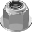 Image of Product. Front orientation. Flange Nuts. Nylon-Insert Flange Nuts.