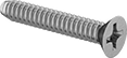Image of Product. Front orientation. Tapping Screws. Stainless Steel Phillips Flat Head Thread-Cutting Screws.