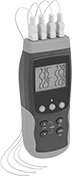 Image of Product. Front orientation. Thermometers. Data-Logging Handheld Thermometers, 4 Probe Inputs.
