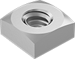 Image of Product. Front orientation. Square Nuts. Super-Corrosion-Resistant 316 Stainless Steel Square Nuts.