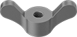 Image of Product. Front orientation. Thumb Nuts. Heavy Duty Wing Nuts.