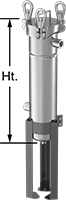 Image of Product. Style C. Front orientation. Filter Bag Housings. Stainless Steel Filter Bag Housings, Style C—316 Stainless Steel Housings with Eyebolt Cover.