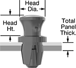 Image of ProductInUse. Front orientation. Contains Annotated. Captive Panel Screws. Push/Pull Captive Panel Screws.