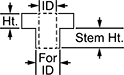 Image of Attribute. Front orientation. Contains Annotated. Hollow Push-In Bumpers.