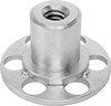 Stainless Steel Closed-End Adhesive-Ready Nuts