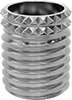 Swage-Locking Threaded Inserts