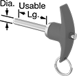 Image of Product. Front orientation. Contains Annotated. Quick-Release Pins. Choose-a-Color T-Handle Locking Quick-Release Pins, Split Ring.