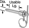 Image of Product. Front orientation. Contains Annotated. Quick-Release Pins. Easy-Install T-Handle Locking Quick-Release Pins, Split Ring.