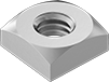 Image of Product. Front orientation. Square Nuts. 18-8 Stainless Steel Square Nuts.